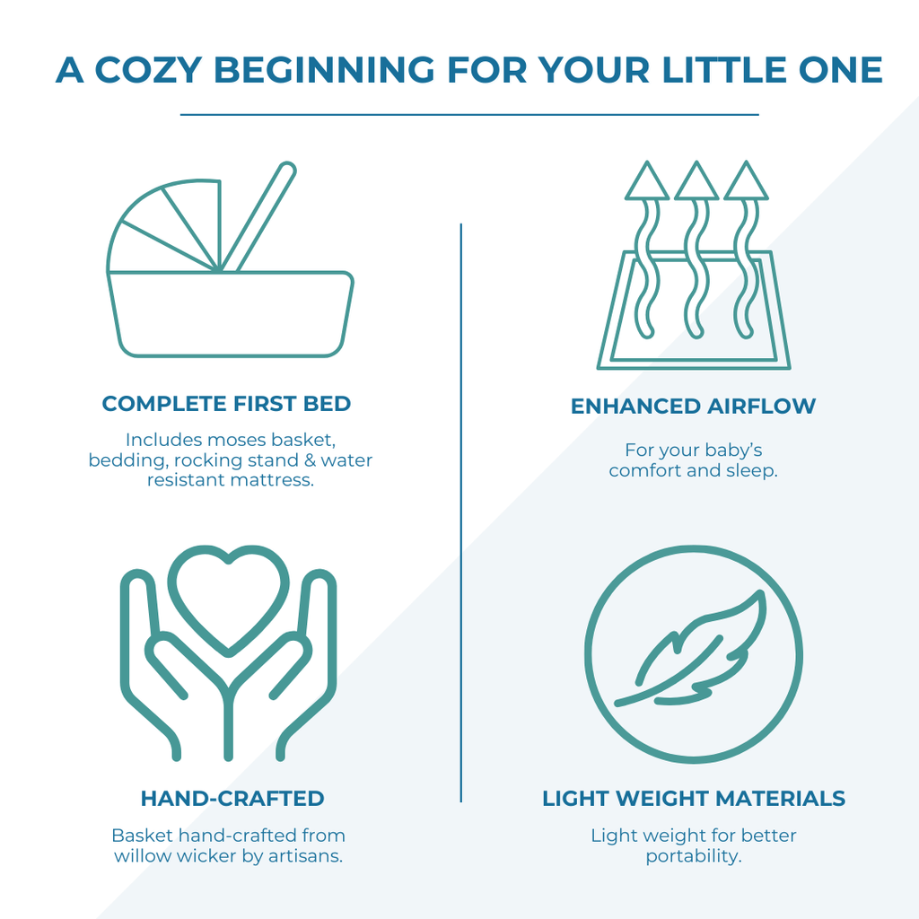 Pink Waffle Grey Wicker Baby Moses Basket With Stand-2