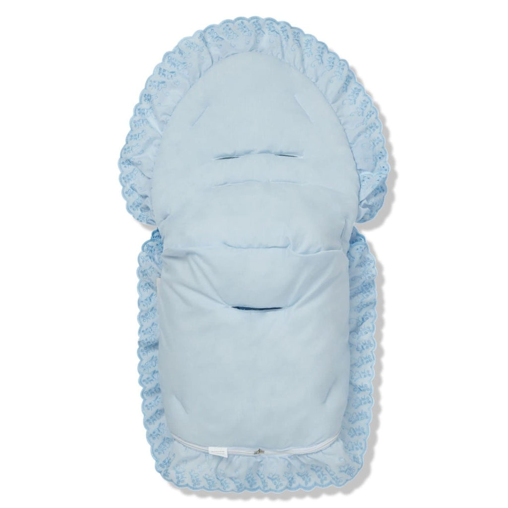 Universal Broderie Anglaise Car Seat Footmuff / Cosy Toes